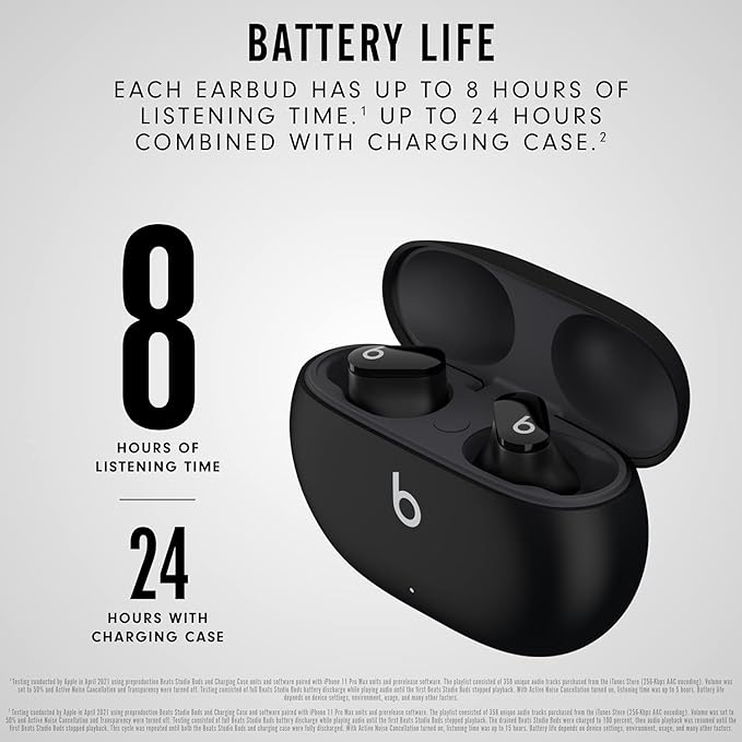 Beats Studio Buds with Apple 20W USB-C Power Adapter - Black