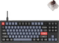 Keychron V3 Wired Custom Mechanical Keyboard Knob Version, TKL QMK/VIA Programmable Macro with Hot-swappable Keychron K Pro Brown Switch Compatible with Mac Windows Linux (Frosted Black-Translucent)