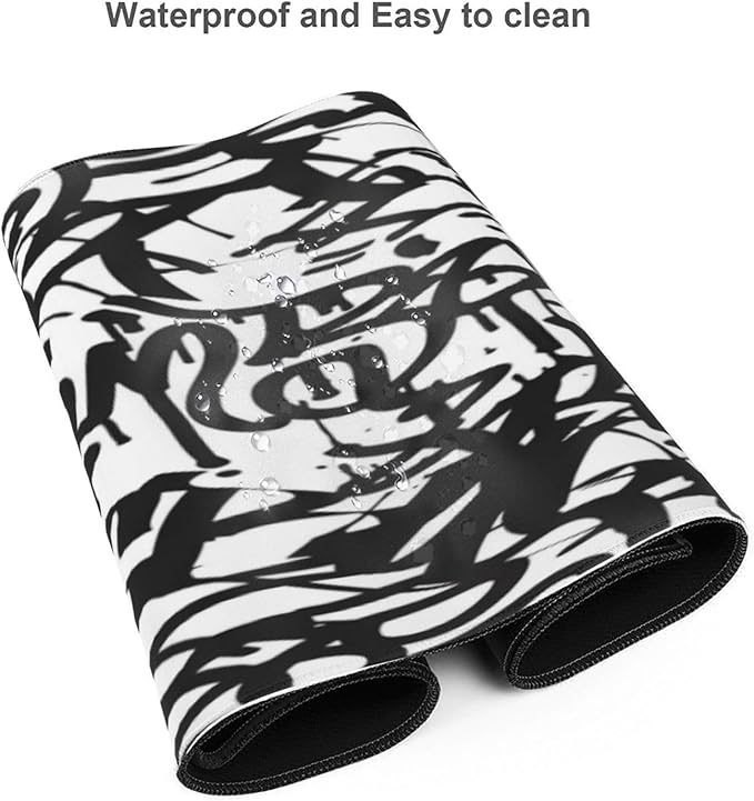 Graffiti Mouse Pad, Large Big Gaming Mouse Pad Desk Pad, Mousepad with Non-Slip Rubber Base, Extended XXL Mouse Mat for Computer Laptop Office Accessories