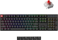 Keychron K10 Full-Size Layout QMK Wireless Mechanical Keyboard, Bluetooth/Wired Hot-Swappable Gaming Keyboard with Keychron Super Red Switch, RGB Backlight, PBT Keycaps for Mac/Windows-Version 2