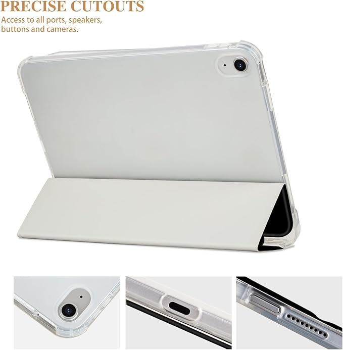 for iPad (A16) 11Th/10Th Generation Case 2025/2022,for iPad Case 11Th/10Th Generation,10Th/11Th Gen Slim Cover Pencil Holder & 2 Viewing Angles & Typing Stand, Colourful Flowers on Black