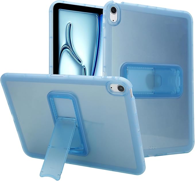 Slim Case for iPad Air 11-inch M4/M3/M2 (2026/2025/2024), Built-in Kickstand Non-Slip Shockproof Rugged Protective for Women Men, Blue