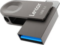 Lexar E32C 64GB Type-C USB Flash Drive, USB-A&USB-C 3.2 Gen 1 Dual Drive OTG 100MB/s Read, Thumb Drive Swivel Design Jump Drive for USB 3.0/2.0, Memory Stick for Android Smartphone, Laptop, PC