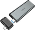 MOGOOD SSD Enclosure, USB 3.2 Gen 2 NVMe SSD Adapter, 10Gbps High-Speed USB/Type C M.2 Case, Plug and Play, Compatible for 2280/2260/2242/2230 SSDs, ABS Material