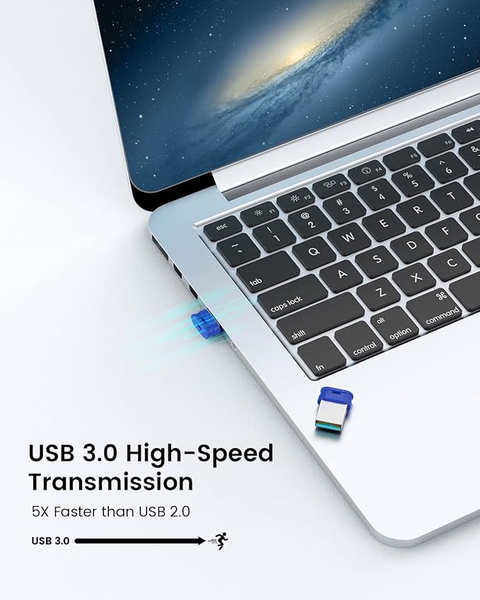 K&ZZ 64GB Flash Drive 5 Pack USB 3.0 Thumb Drive Jump Drive Plug and Play Mini USB Drive Memory Stick Portable Data Storage