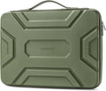 DOMISO 14 inch Laptop Sleeve with Handle, Shockproof & Waterproof EVA Protective Laptop case, Hard Laptop Sleeve for 14" HP Dell Asus Lenovo Laptop, Green