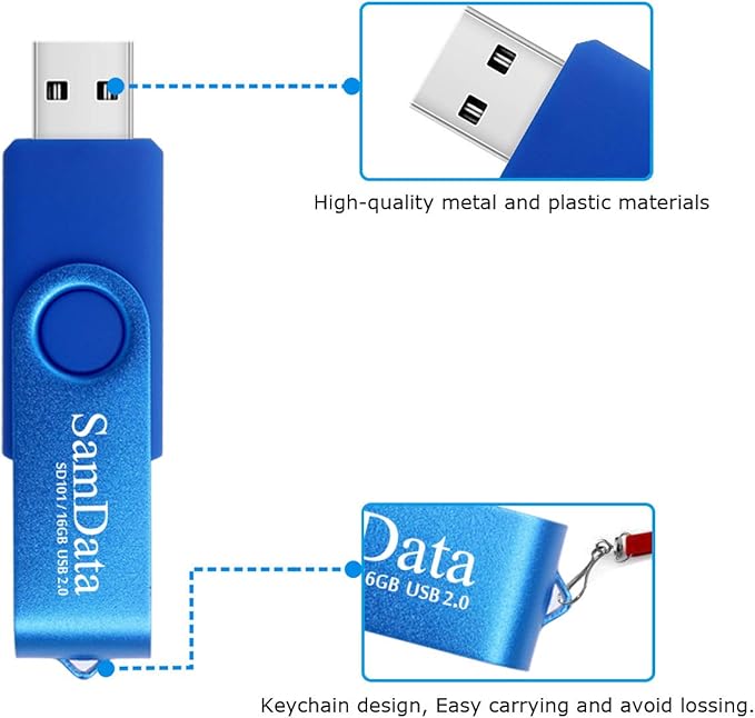 SamData 16GB USB Flash Drives 5 Pack 16GB Thumb Drives Memory Stick Jump Drive with LED Light for Storage and Backup (5 Colors: Black Blue Green Red Silver)