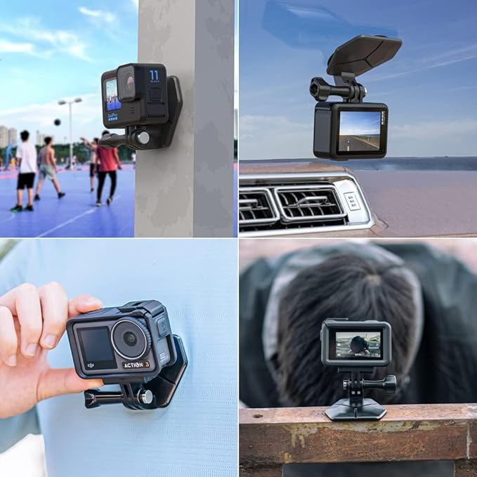 Magnetic Chest Mount for Action Camera with Neck Strap,360° POV Invisible Selfie Necklace Lanyard Mount Compatible with GoPro Hero 13 12 11 10 9, Insta360, DJI Action 6/5 Pro/4/3