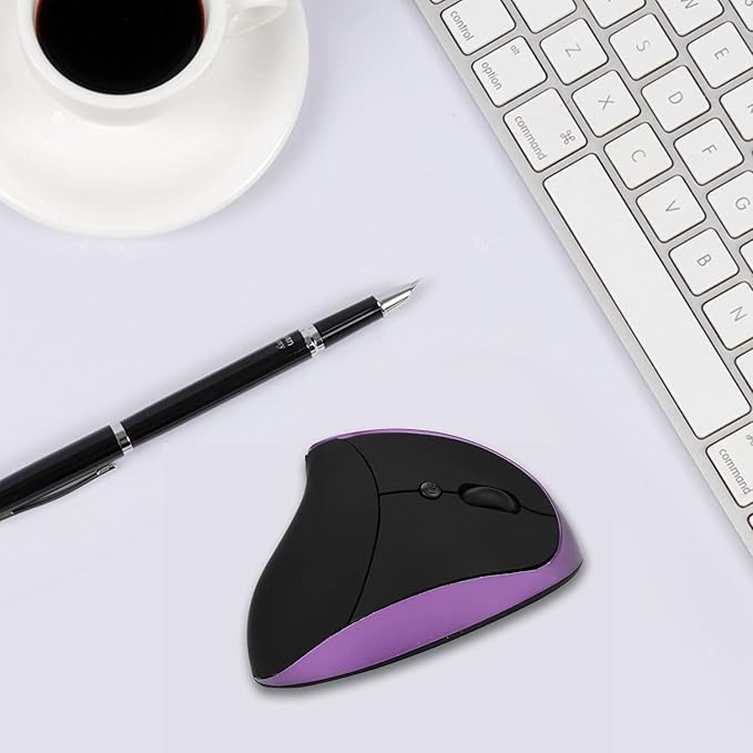 Ergonomic Vertical Mouse, Wireless 2.4G High Precision Rechargeable Ergonomic Mouse Optical Mice with Adjustable DPI 800/1200/1600, Reduce Wrist Strain, Specially for Small-handers Right-handers