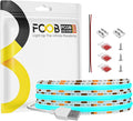 6.56FT/2M 5V USB LED Light Strip Ice Blue Flexible High Density COB Strips 640LEDs, 8mm LED Tape for Under Cabinet Bedroom No Controller and Power