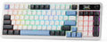 Redragon K719 Wireless Gasket Gaming Keyboard w/Hype Screen & Knob, 95 Keys Mechanical Keyboard, Easy-Control 1.14’’ TFT Info Display, 5-Layer Noise Dampener, Round PBT Keycaps, Mint Mambo Switch