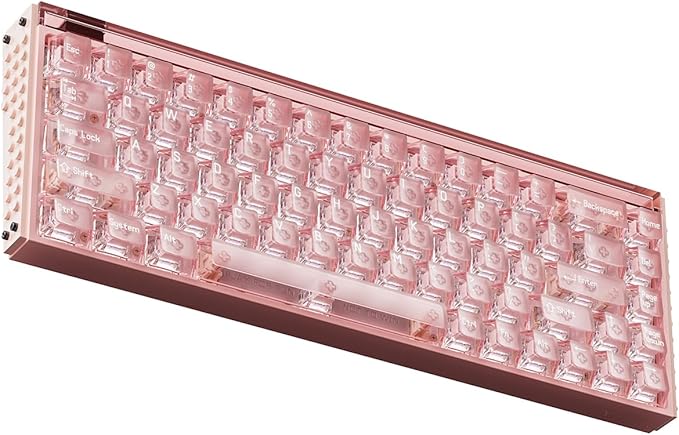 MelGeek MADE68 Ultra+ Wired Gaming Keyboard, Magnetic Keyboard with Hall Effect, 65% Compact Rapid Trigger, Hot-Swappable, RGB Snap Tap & Adjustable Actuation, HIVE Custom, Aluminum Case-Jelly Pink