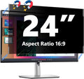 24 Inches Magnetic Computer Privacy Screen Filter | Privacy Shield | Anti Glare & Blue Light Filter | Eye Protection | Snap On | Widescreen 16:9 Edge-To-Edge Monitor Protector