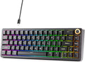 DIERYA DK68E 60% Mechanical Gaming Keyboard, Hot Swappable, Pre-Lubed Linear Switches, Gasket Mount, 5-Layer Dampening Foam, Programmable, Volume Knob, RGB Backlit, 68 Keys, Wired, Black