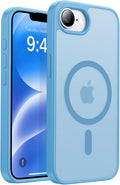 Eastinbox Magnetic Shockproof for iPhone 17e & iPhone 16e Case [Compatible with MagSafe] [Military-Grade Protection] Anti-Yellowing, Matte Protective Phone Case for iPhone 17 e/16 e 6.1", Light Blue