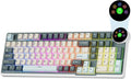 RK ROYAL KLUDGE N99 Wireless Mechanical Keyboard Full Size, Smart Display Screen & Knob, BT/2.4G/USB-C, 96% Hot Swappable Custom Keyboard, Pre-lubed Tactile Switches, Gasket Mount, RGB Gaming Keyboard