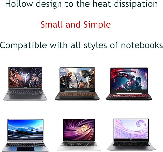 Notebook Invisible Stand, Computer Keyboard Stand for Desk , Bracket Mini Portable Heightened Cooling Stand (Black)