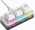Copy Keyboard, Cut Copy Paste Keypad, One Handed Macro Keypad, Programmable Mechanical Keyboard for Working and Gaming, Shortcut Keyboard for PC, MAC, Laptop (White)