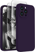 FireNova Designed for iPhone 13 Pro Max Case, Silicone [Camera Protection] Phone Case, Soft Anti-Scratch Microfiber Lining Inside, 6.7 inch, Purple