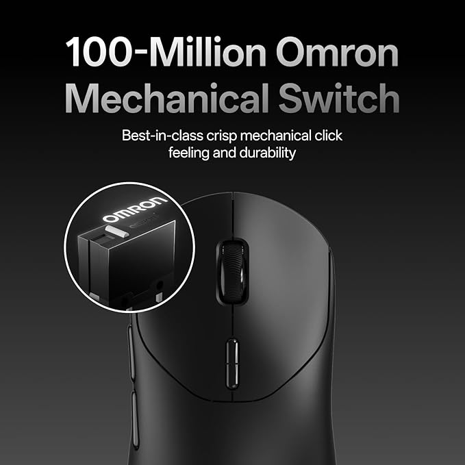 Rapoo VT2 Wireless Gaming Mouse, True 8K Wireless Polling Rate, 53g Lightweight, Up to 750 Hr Battery, Nordic nRF54L15 MCU, 100-Million Mechanical Switch, 10 Programmable Buttons, Macro Enabled