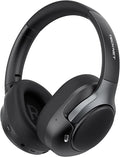 TECKNET Hybrid Active Noise Cancelling Headphones, Bluetooth 6.0 Wireless Headphones, 70H Playtime and 6 EQ Music Modes with 3.5mm Cord, Over Ear Headphones for Travel Work Cellphone - Black