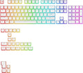 Glorious Gaming - GPBT Aura RGB Keycaps (White): Pudding Style Keycaps, Double Shot PBT, Translucent Design, Fits 100%, 75%, 65%, 60% Mechanical Keyboards, Fits ANSI, ISO, Windows & macOS