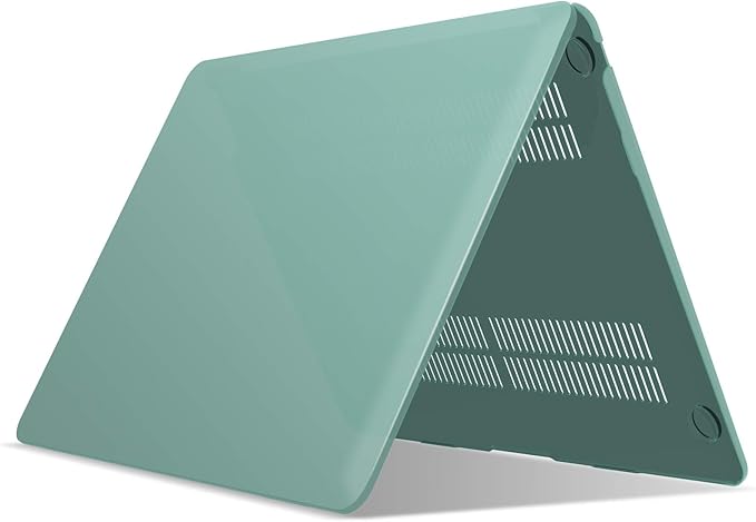 IBENZER Compatible with New MacBook Air 13 inch Case 2022 2021 2020 M1 A2337 A2179 A1932, Plastic Hard Shell Case with Keyboard Cover for Mac Retina Display with Touch ID, Green, MMA-T13GN+1A