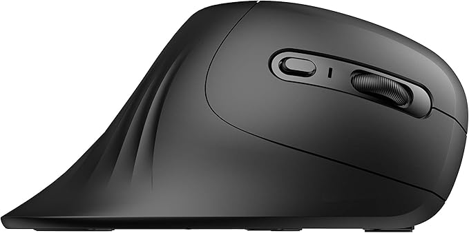 MOJO Perfect Grip Dual Mode Silent Vertical Ergonomic Mouse - Bluetooth/Wireless Optical Mouse w/Adjustable Sensitivity and Quiet Buttons