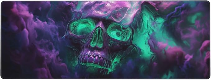 Horror Skull Mouse Pad XL Large Mousepad Non Slip Rubber Base Desk Mat for Laptop Computer Gaming 31.5" X 12"