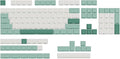 GATERON Oasis Low Profile Keycaps, Nature Series PBT Keycaps 135 Keys Set Custom Keycap Set, Universal Compatiability for 100%, 75%, 65%, 60% Low Profile MX Mechanical Magnetic Gaming Keyboard (OASIS)