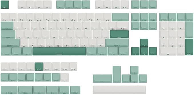 GATERON Oasis Low Profile Keycaps, Nature Series PBT Keycaps 135 Keys Set Custom Keycap Set, Universal Compatiability for 100%, 75%, 65%, 60% Low Profile MX Mechanical Magnetic Gaming Keyboard (OASIS)