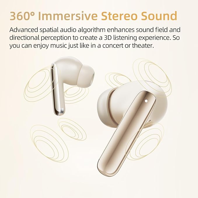 QCY MeloBuds Pro Aadptive Hybrid Active Noise Cancelling Wireless Earbuds, Reduce Noise by Up to 99%, Bluetooth 5.3 Wireless LDAC Hi-Res Audio, 34H Playtime, Comfortable Fit, Custom EQ via App