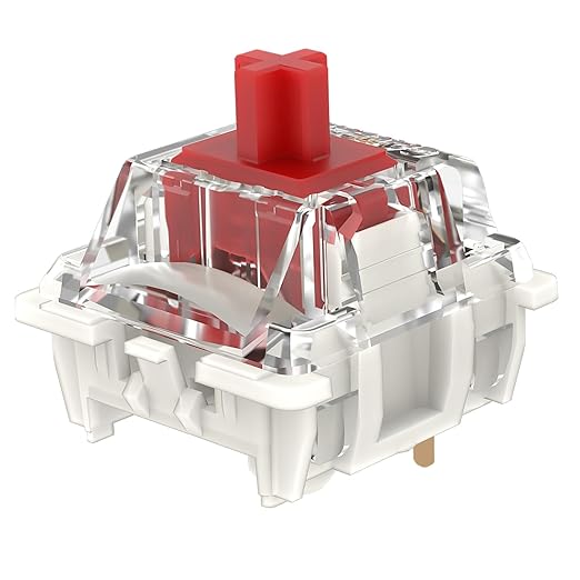 Zjmehty Gateron G Pro 3.0 Red Switches for Mechanical Keyboard,3-Pin 45gf Linear/Pre-Lubed/Pin-Enhanced Switches(36pcs,Red,3-Pin)