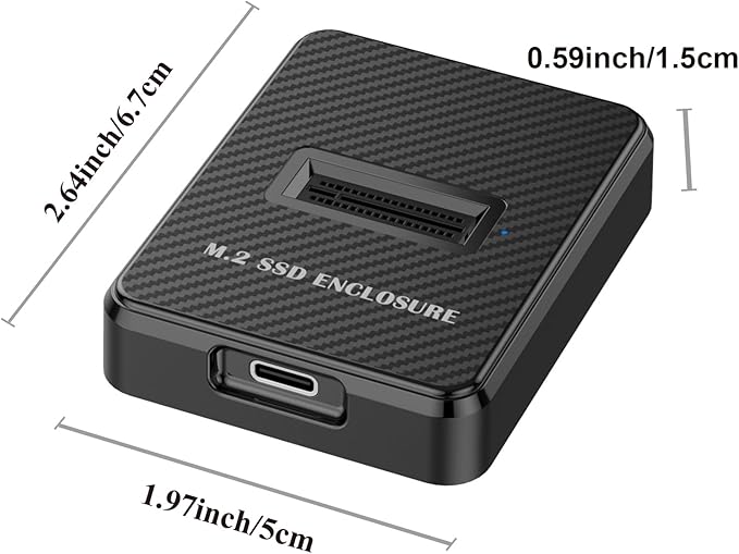 NVMe & SATA M.2 Reader/Writer, M.2 SSD to USB-A/C Reader Adapter Compatible with (M Key, B+M Key) NVMe and SATA NGFF SSD Dock, Size for 2280 2260 2242 2230 Portable Plastic Enclosure