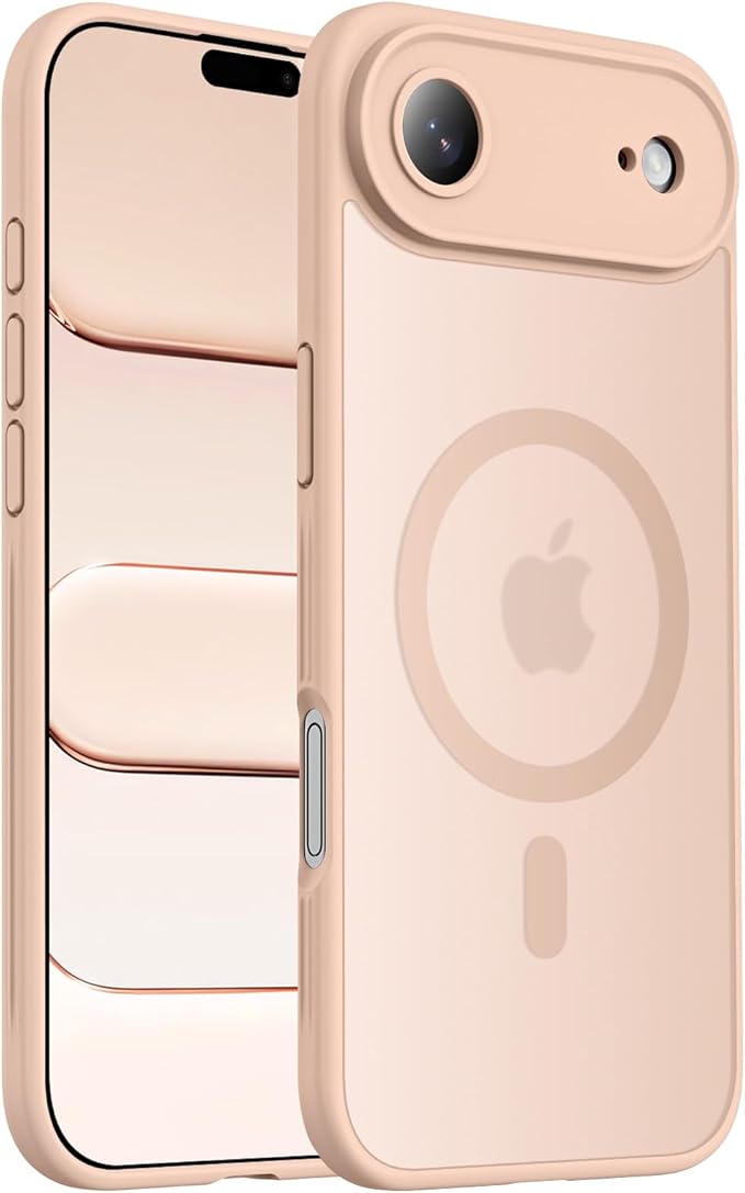 Symcele Designed for iPhone Air Case, Compatible with MagSafe, [Camera Protection] [15FT Military Drop Protection] Shockproof Translucent Matte Anti-Slip Thin Slim Phone Case, 6.5", Light Brown