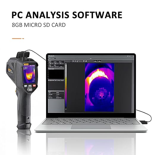 Thermal Imaging Camera 320 x 240 Super Resolution, 25Hz Refresh Rate, Handheld Infrared Thermal Imager 160 x 120 IR Resolution, 19200 Pixels, IP54, -4°F~1022°F Temperature Range