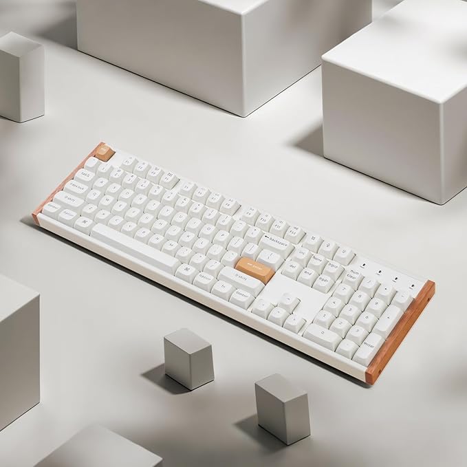 Keychron K10 HE Hall Effect Keyboard, Gateron Double-Rail Magnetic Nebula Switch, Full-Size Tri-Mode Wireless Keyboard with Rapid Trigger, Adjustable Actuation, RGB, Aluminum + Wooden Frame