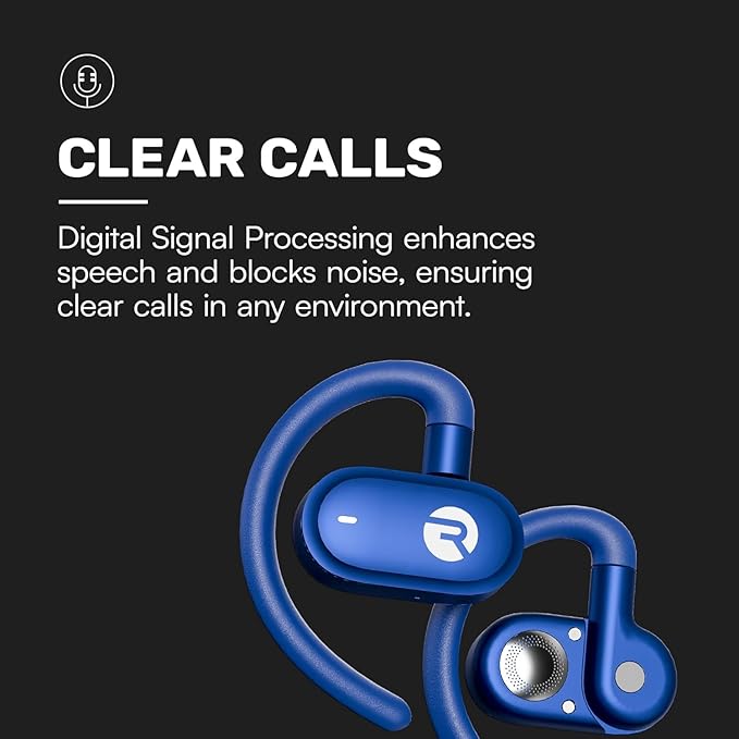Raycon Fitness Open Ear Earbuds – Open Ear Headphones, Earbuds Wireless Bluetooth, Running Headphones, Sweat & Water-Resistant Earphones, 40 Hours Battery Life (Mint)