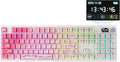 EPOMAKER QK108 Full Size Mechanical Keyboard with Screen & Knob, 8000mAh, Creamy&Thocky, Gasket, RGB Backlit, Mac Keycap, Wireless Gaming Keyboard for Mac/Win (Pink, Creamy Jade)