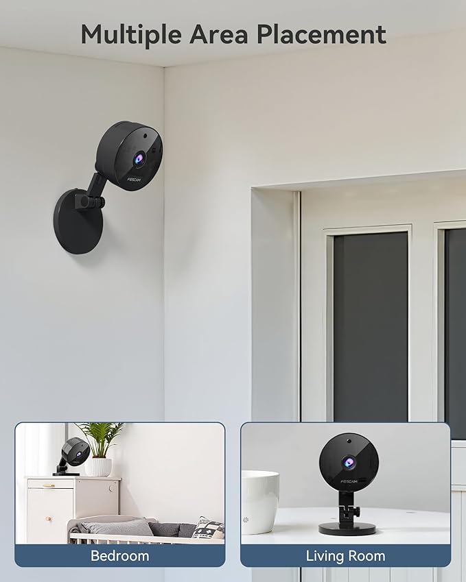 FOSCAM 3K 5MP Security Camera Indoor/Outdoor, 2.4g & 5g WiFi Magnetic Mini Dog/Cat/Pet/Baby Camera, Smart Motion Detection, 20X Zoom, 2-Way Audio, Night Vision, Home Monitor Work with Alexa & Google
