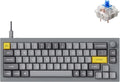 Keychron Q2 Wired Custom Mechanical Keyboard Knob Version, 65% Layout QMK/VIA Programmable Macro with Hot-swappable Gateron G Pro Blue Switch Double Gasket Compatible with Mac Windows Linux (Grey)