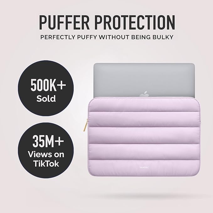 Vandel The Original Puffy Laptop Sleeve Case, 13-14 inch Laptop Sleeve Bag Case 13.3 Inch, Compatible with MacBook Air 13, Pro 14/13 iPad Pro 12.9, HP Dell ASUS, Computer Bag Cover