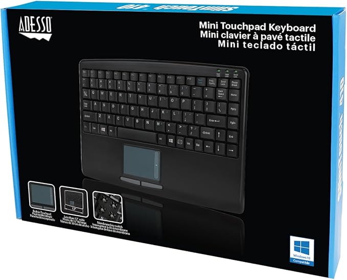 Adesso AKB-410UB - SlimTouch Mini USB Keyboard with Built-in Touchpad (10)