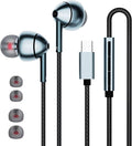 USB-C Wired Earbuds with Microphone, Volume Control, Noise Canceling, Compatible with Samsung Galaxy S24 S23 S22, iPhone 17 16 15 Pro Pro max, Pixel Phones