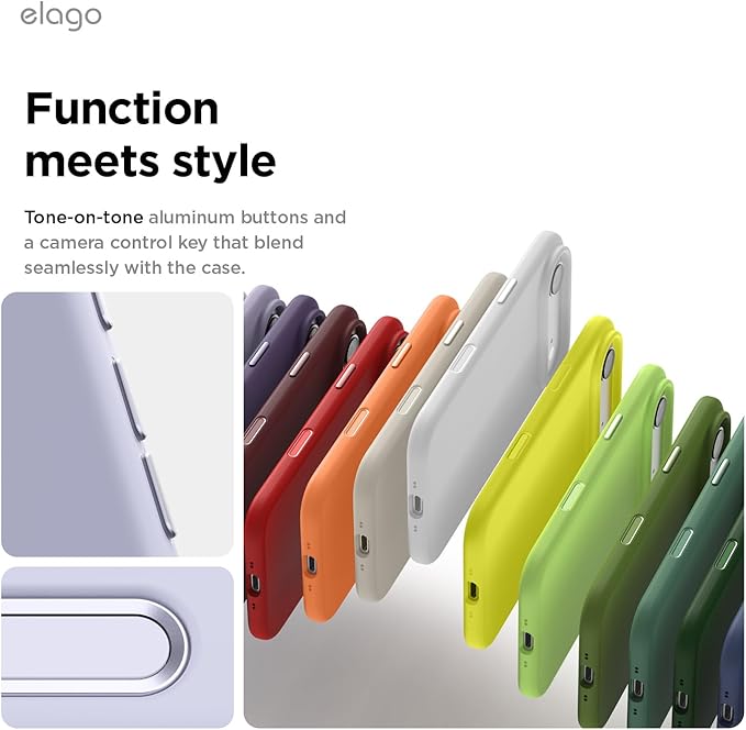 elago for iPhone Air Case, Premium Magnetic Silicone Case, Compatible with MagSafe, Liquid Silicone Material, Protective Cover, Shockproof, Slim Phone, 6.5 inch (Purple)