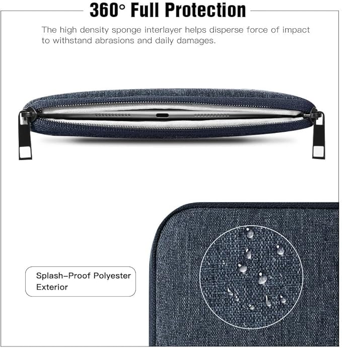 TiMOVO 8-9 Inch Tablet Sleeve Case for All-New iPad mini 7 (A17 Pro, 2024), iPad mini 6 (8.3-Inch, 2021), iPad mini 5/4/3/2/1, Portable Protective Bag with Pockets for iPad mini, Space Gray