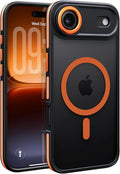 BENTOBEN Magnetic for iPhone Air Case 2025 [Compatible with Magsafe] [Military-Grade Protection] Women Men Colorful Anti-Slip Shockproof Bumper Phone Cases for iPhone 17 Air 6.5", Cosmic Orange/Black