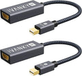IVANKY Mini Displayport to HDMI Adapter [2-Pack, Super Slim, Nylon Braided] Mini DP to HDMI Adapter for Microsoft Surface Pro/Dock, Apple MacBook Air/Pro, Monitor, Projector and More - Grey