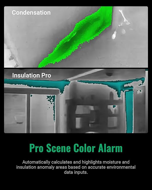 HSFTOOLS P2W Wi-Fi Thermal Camera with 8MP Visual Camera, 3.5" Touch Screen, 640x480 Super Resolution Thermal Imaging Camera, Intelligent Scene Detection, 256x192 IR Resolution, Video Recording