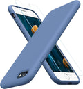 Miracase Ultra Slim Designed for iPhone SE Case 2022(3rd Gen)/iPhone SE 2020 Case(2nd Gen)/iPhone 7 Case/iPhone 8 Case with Screen Protector, Multi-Color Silicone Shockproof Phone Case(Glass Blue)